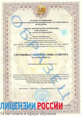 Образец сертификата соответствия аудитора №ST.RU.EXP.00006174-1 Тамбов Сертификат ISO 22000
